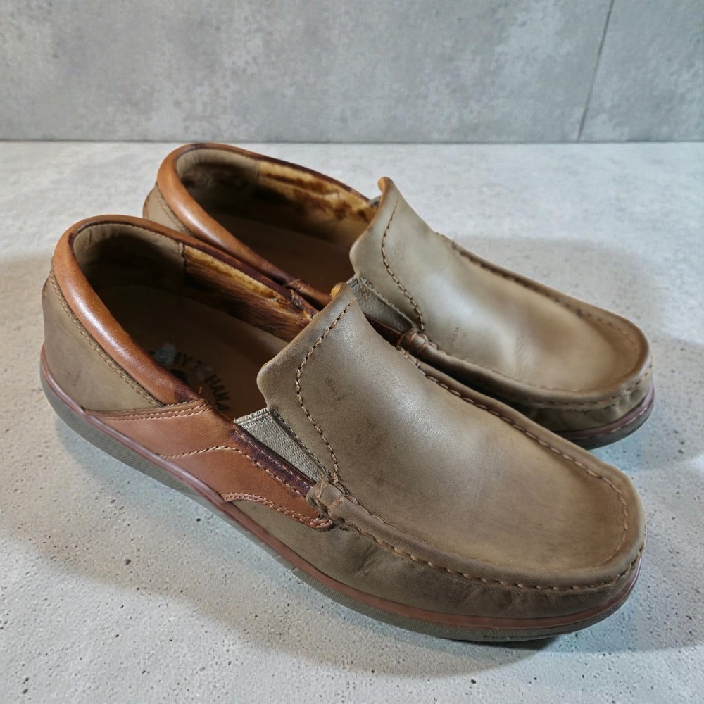 Tommy Bahama Slip-On Loafers Boat‎ Shoes Mens Size 9.5 M Brown Leather